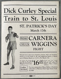 CARNERA, PRIMO-CHUCK WIGGINS TRAIN POSTER (1929)