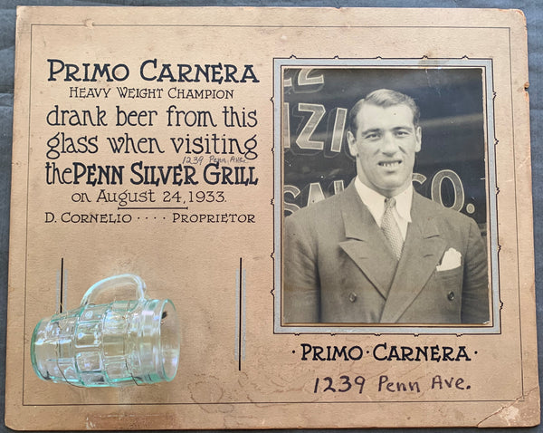 CARNERA, PRIMO ADVERTISING POSTER (1933-AS WORLD HEAVYWEIGHT CHAMPION)