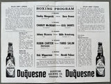 CARTER, RUBIN "HURRICANE"-FARID SALIM OFFICIAL PROGRAM & ON SITE TICKET STUB (1963)
