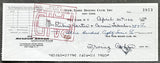 CARTER, RUBIN "HURRICANE" SIGNED PAYROLL CHECK (1962)