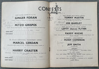 CERDAN, MARCEL-HARRY CRASTER OFFICIAL PROGRAM (1939)