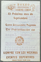 CERVANTES, ANTONIO-FRANK LEROY & ALFREDO MARCANO-KEN NAGAMINE OFFICIAL PROGRAM (1969)