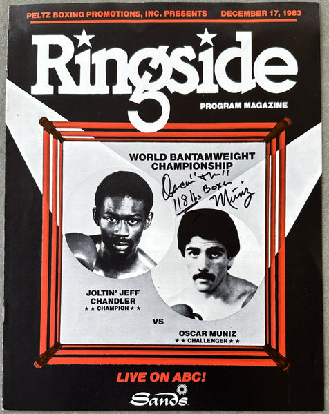 CHANDLER, JEFF-OSCAR MUNIZ SIGNED SOUVENIR PROGRAM (1983)