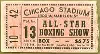 CHARLES, EZZARD-BOB SATTERFIELD ON SITE STUBLESS TICKET (1954)