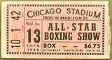 CHARLES, EZZARD-BOB SATTERFIELD ON SITE STUBLESS TICKET (1954)