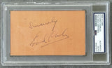 CHARLES, EZZARD SIGNED INDEX CARD (PSA/DNA)