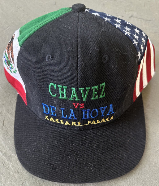 DE LA HOYA, OSCAR-JULIO CESAR CHAVEZ SOUVENIR HAT (1996-NEVER WORN)