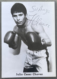 CHAVEZ, JULIO CESAR VINTAGE SIGNED PHOTO (JSA)