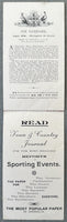 CHOYNSKI, JOE-JOE GODDARD & JACK MCAULIFFE-TOM DUGGAN OFFICIAL PROGRAM (1891)