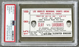 CLAY, CASSIUS-ALEJANDRO LAVORANTE ON SITE STUBLESS TICKET (1962-PSA/DNA)