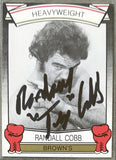 COBB, RANDALL "TEX" SIGNED BROWN'S BOXING CARD (1992)