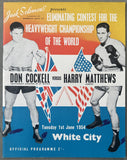 COCKELL, DON-HARRY MATTHEWS OFFICIAL PROGRAM (1954)
