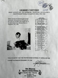 COETZEE, GERRIE SIGNED BOXING GLOVE (STINSON LOA)