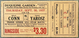 CONN, BILLY-TEDDY YAROSZ ON SITE FULL TICKET (1937)