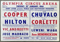 COOPER, HENRY-HUBERT HILTON & GEORGE CHUVALO-EDUARDO CORLETTI ON SITE BROADSIDE POSTER (1966)