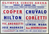 COOPER, HENRY-HUBERT HILTON & GEORGE CHUVALO-EDUARDO CORLETTI ON SITE BROADSIDE POSTER (1966)