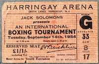 COOPER, HENRY-HARRY PAINTER ON SITE STUBLESS TICKET (1954-COOPER PRO DEBUT-PSA/DNA)