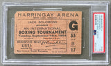 COOPER, HENRY-HARRY PAINTER ON SITE STUBLESS TICKET (1954-COOPER PRO DEBUT-PSA/DNA)