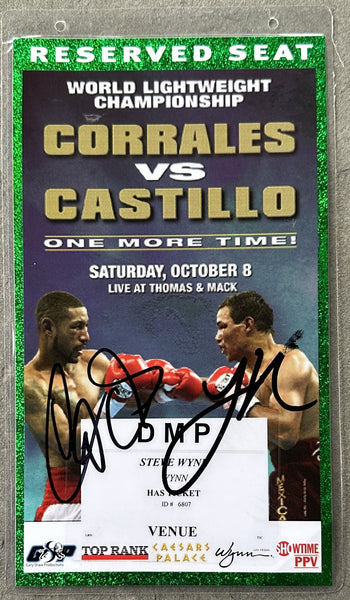 CORRALES, DIEGO-JOSE LUIS CASTILLO II SIGNED CREDENTIAL (2005-SIGNED BY BOTH)