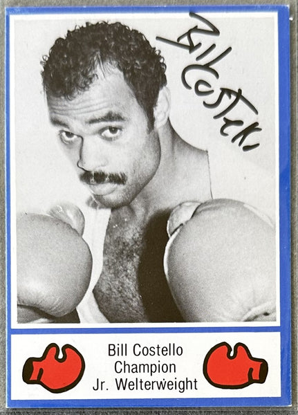 COSTELLO, BILLY SIGNED BROWN'S BOXING CARD (1985)