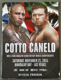 ALVAREZ, CANELO-MIGUEL COTTO OFFICIAL PROGRAM (2015)