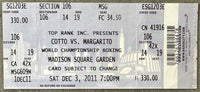 COTTO, MIGUEL-ANTONIO MARGARITO II ON SITE FULL TICKET (2011)