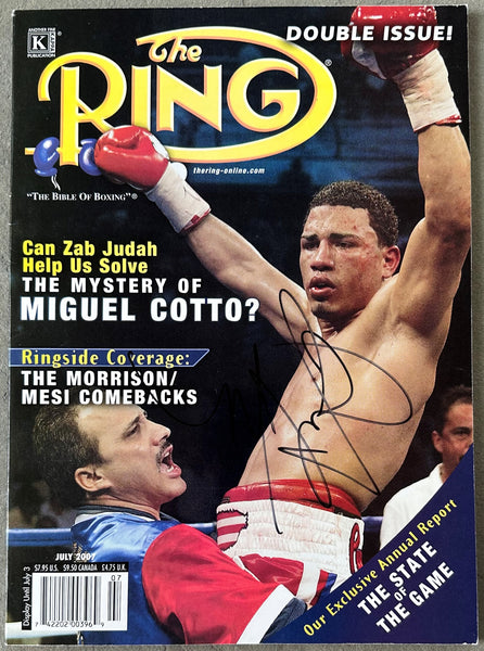 COTTO, MIGUEL SIGNED JULY 2007 DOUBLE ISSUE RING MAGAZINE (JSA)