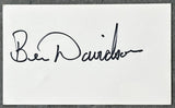 DAVIDSON, BEN SIGNED INDEX CARD (JSA)
