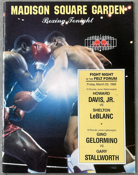 DAVIS, JR., HOWARD-SHELTON LEBLANC OFFICIAL PROGRAM (1988)