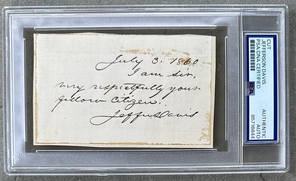 DAVIS, JEFFERSON INK SIGNATURE (1860-PSA/DNA)