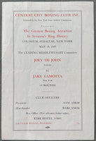 LAMOTTA, JAKE-JOEY DEJOHN & CARMEN BASILIO-JOHNNY CLEMONS OFFICIAL PROGRAM (1949)