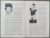 LAMOTTA, JAKE-JOEY DEJOHN & CARMEN BASILIO-JOHNNY CLEMONS OFFICIAL PROGRAM (1949)