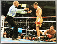 DE LA HOYA, OSCAR & RICHARD STEELE SIGNED PHOTO (CAMACH FIGHT)