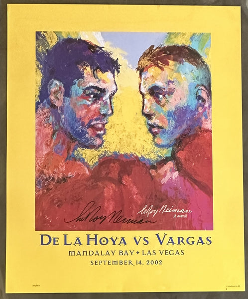 DE LA HOYA, OSCAR-FERNANDO VARGAS LIMITED EDITION SIGNED POSTER (2002-SIGNED BY LEROY NEIMAN)