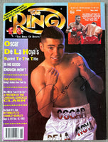 DE LA HOYA, OSCAR SIGNED MAY 1993 RING MAGAZINE (JSA)