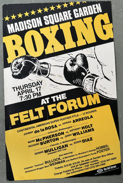 DE LA ROSA, JOHNNY-ADRIANO ARREOLA ON SITE POSTER (1986)