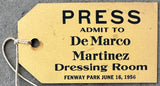 DEMARCO, TONY-VINCE MARTINEZ DRESSING ROOM PASS (1956)