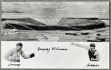 DEMPSEY, JACK-TOMMY GIBBONS REAL PHOTO POSTCARD (1923)