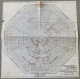 DEMPSEY, JACK-JESS WILLARD SEATING CHART WITH DEMPSEY TRAINER JIMMY DEFOREST LETTER ON BACK (1919-GREAT CONTENT)