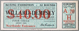 DEMPSEY, JACK-JESS WILLARD FULL TICKET (1919-DEMPSEY WINS TITLE-PSA/DNA EX 5)