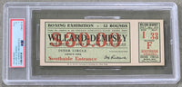 DEMPSEY, JACK-JESS WILLARD FULL TICKET (1919-DEMPSEY WINS TITLE-PSA/DNA EX 5)