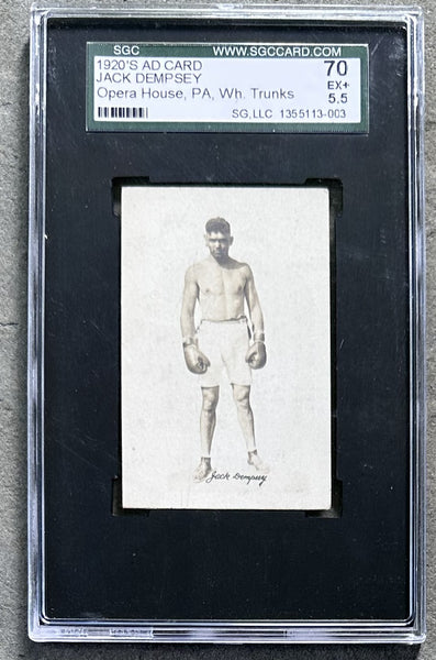 DEMPSEY, JACK METROPOLITAN OPERA HOUSE AD CARD (1920"S-SGC EX 70)