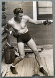 DEMPSEY, JACK ORIGINAL TYPE 1 PHOTOGRAPH (1920-PREPARING FOR BRENNAN)
