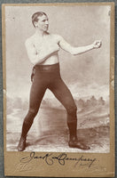 DEMPSEY, JACK THE NONPAREIL ORIGINAL CABINET CARD (1886-JOHN WOOD)