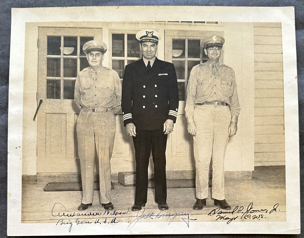 DEMPSEY, JACK SIGNED TYPE 1 MILITARY PHOTO (1940'S-JSA)