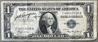 DEMPSEY, JACK SIGNED ONE DOLLAR SILVER CERTIFICATE