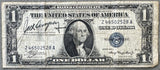 DEMPSEY, JACK SIGNED ONE DOLLAR SILVER CERTIFICATE