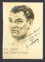 TUNNEY, GENE SIGNED JAMES MONTGOMERY FLAGG PRINT (1926-AS WORLD HEAVYWEIGHT CHAMPION)