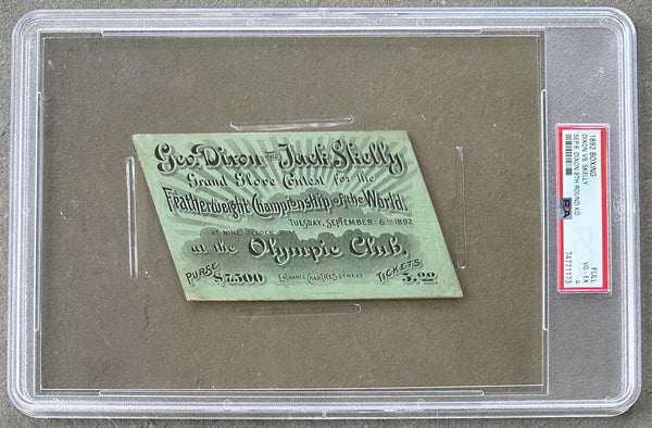 DIXON, GEORGE-JACK SKELLY FULL TICKET (1892-PSA/DNA VG-EX 4)