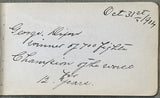 DIXON, GEORGE INK SIGNED ALBUM PAGE (1904)